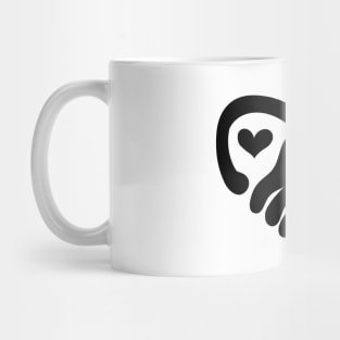 BLACK CAT HEART Mug